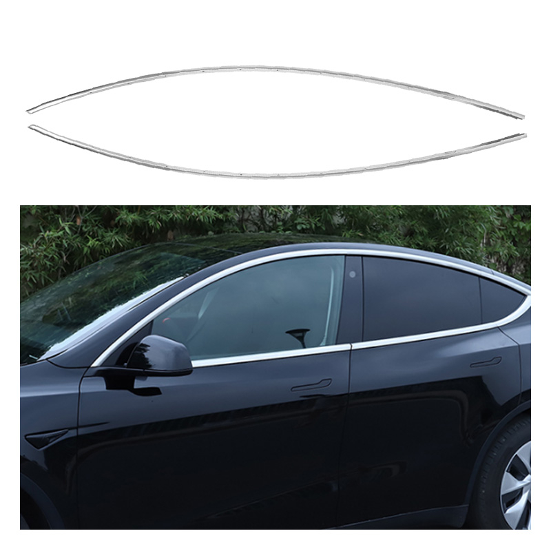 Tesla Model 3 Upper Driver Side Roof Strip Molding Chrome Trim