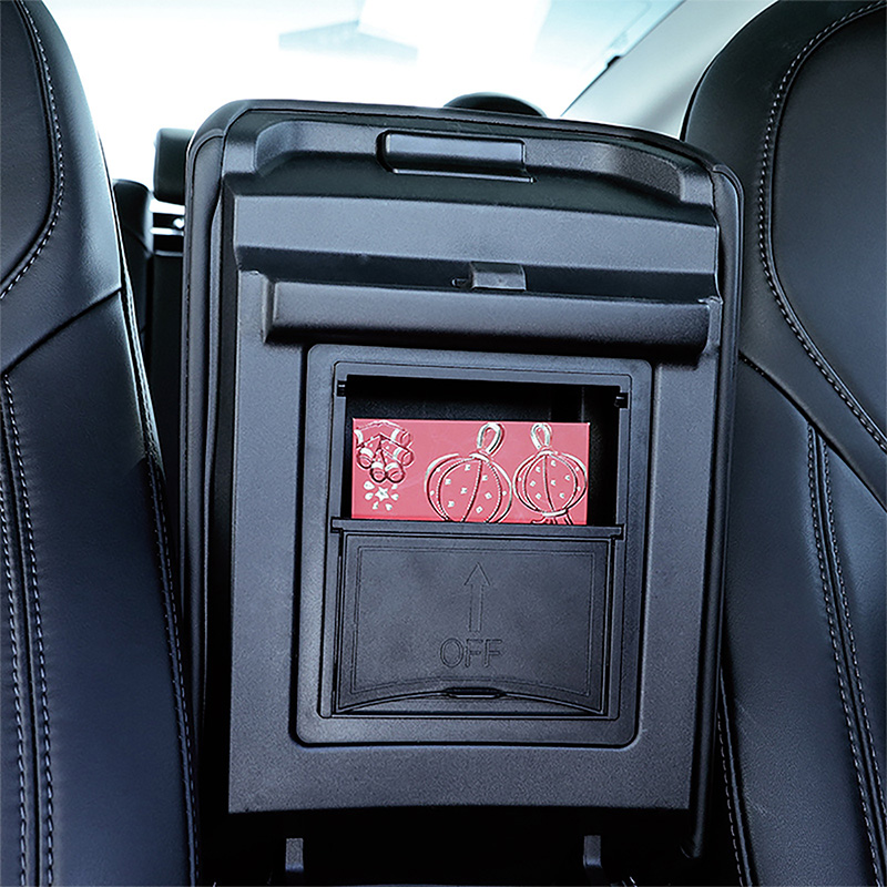 Tesla Model 3 Model Y Center Console Organizer Armrest Hidden Storage Box